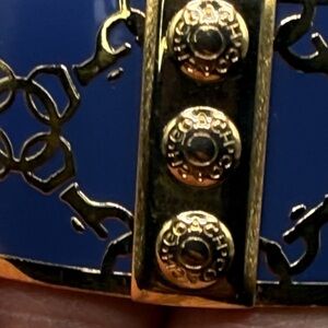 Coach Enamel Cuff Bracelet – Blue & Gold Tone